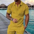 thumbnail image 2 of Chemises à Manches Courtes pour Hommes Survêtement d'Été pour Hommes Tenues Courtes Mode Chemise Décontractée à Manches Courtes Chemise à Manches Courtes Col Rabattu Blouse et Chemise Chemise à Manches Longues Hommes Chemises à Manches Courtes, 2 of 5