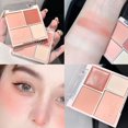 thumbnail image 4 of 4 Color Blush Palette Matte Long Lasting Waterproof Smooth Blusher Natural Nude Blush Rouge T1S4 Makeup Apricot P5U7, 4 of 7