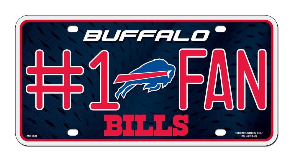 NFL Buffalo Bills Metal License Plate