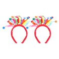 thumbnail image 1 of 2pcs Creative Pom Pom Headband Children Party Headwear Party Accessory Supply, 1 of 9