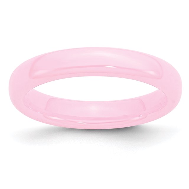 Ceramic Pink 4mm Polished Band Size 6