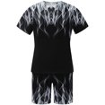 thumbnail image 3 of Hommes Imprimé Manches Courtes Décontracté Plage Manches Courtes Col Rond Blouses & Ensembles, 3 of 5