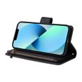 thumbnail image 2 of Case for iPhone 13 Cover Zipper Pocket Wallet Case Magnetic Protective - Black, 2 of 5