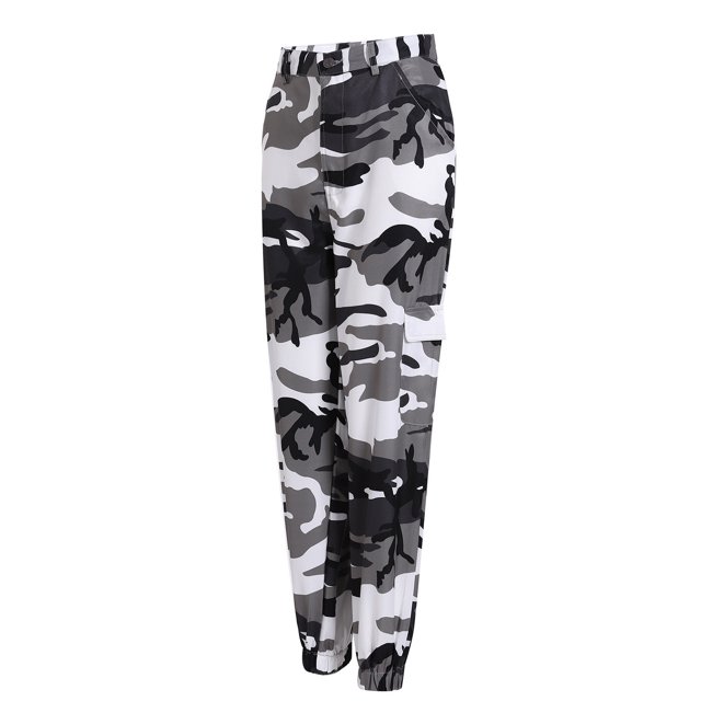 EQWLJWE Pantalon pour Femmes Mode Femmes Décontracté Poche Chevilles Resserrées Fermeture Éclair Pantalon Imprimé