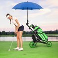 thumbnail image 3 of Gymax Chariot de Golf Pliable à 3 Roues à Pousser et Tirer avec Poignée Réglable Vert, 3 of 10