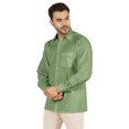 thumbnail image 4 of Bestman Solid Formal Button Down Shirt For Men Long Sleeve With Patch Pocket Business Wear, 4 of 7