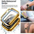 thumbnail image 4 of XiHAMA 2 in 1 Waterproof Case Compatible with Apple Watch Screen Protector 44mm SE 2nd Gen Series 6 5 4, 360 Protective Glass Face Cover Hard PC Bumper + Back Frame for Watch Accessories, 4 of 8