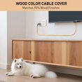 thumbnail image 2 of Cable Sleeve, 2 Pack 5ft - 1.2 Inch Cable Management, Desk Cord Cover Organizer Wire Hider for Office Computer TV Wire Loom Tubing, Pet Proof Cord Protector from Cat Dog Chewing, Wood Color, 2 of 7