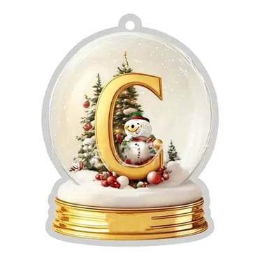Christmas Tree Ornaments,Ornaments for Christmas Trees 26 Letter Yellow Crystal Ball Acrylic Car Ornament Christmas Tree Pendant Home Decoration Christmas Tree Decorations