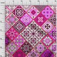thumbnail image 3 of oneOone Cotton Silk Dark Magenta Fabric Abstract Traditional Sewing Craft Projects Fabric Prints By Yard 42 Inch Wide, 3 of 4