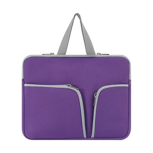 Wweixi Housse d'Ordinateur Portable avec Poignée Sacoche Réutilisable Décontractée Affaires Violet 13 Pouces