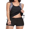 thumbnail image 1 of Women Tankinis Set Spaghetti Strap V-Neck Floral Vest  Boxer Underpants, 1 of 6