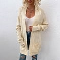 thumbnail image 4 of Cardigans pour Femmes à devant Ouvert, Manches Longues, Manteau en Tricot Torsadé avec Poches, Cardigans pour Femmes, 4 of 6