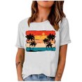 thumbnail image 1 of Birdeem Fashion Woman Print Round-Neck Short Sleeve T-Shirt Printing Loose Blouse Tops, 1 of 4