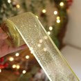 thumbnail image 3 of TIMIFIS Christmas Ribbon Wired Gold Christmas Tree Ribbon Glitter Christmas Wired Ribbons for Tree, Crafts,Gift Wrapping, Wreaths, Garland, Home Decor(2m), 3 of 4