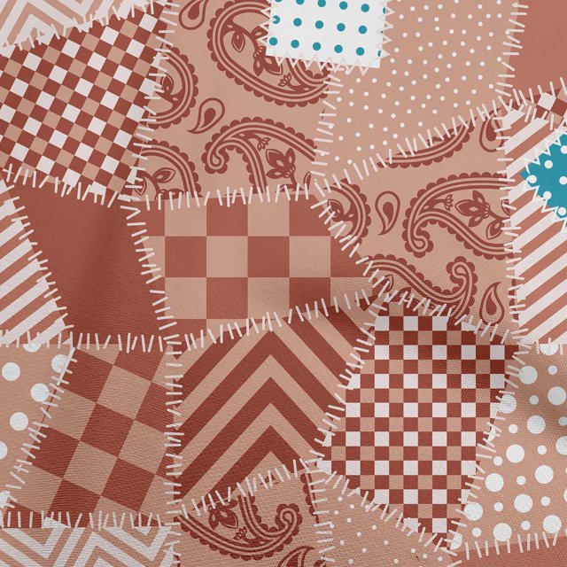 oneOone Cotton Poplin Dark Peach Fabric Block Sewing Craft Projects Fabric Prints By Yard 42 Inch Wide