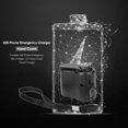 thumbnail image 2 of Chargeur d'Urgence Portable USB pour Téléphone ABS 5.5V à Manivelle (Noir), 2 of 7