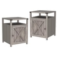 thumbnail image 2 of VEANERWOOD Table de Chevet Style Ferme avec Station de Recharge, Table d'Appoint Rustique pour Chambre avec Rangement, Gris Rustique, 2 of 2