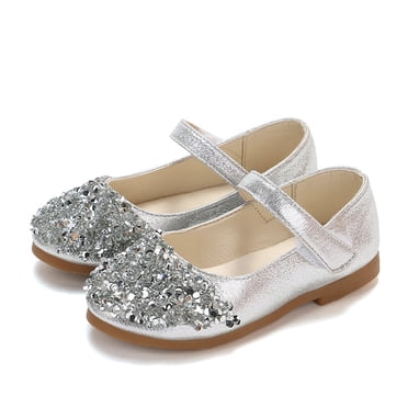 Chaussures de Princesse pour Filles Enfants Tout-Petits Nourrissons Bébés Filles Chaussures Simples en Cuir à Cristaux Chaussures de Fête de Princesse