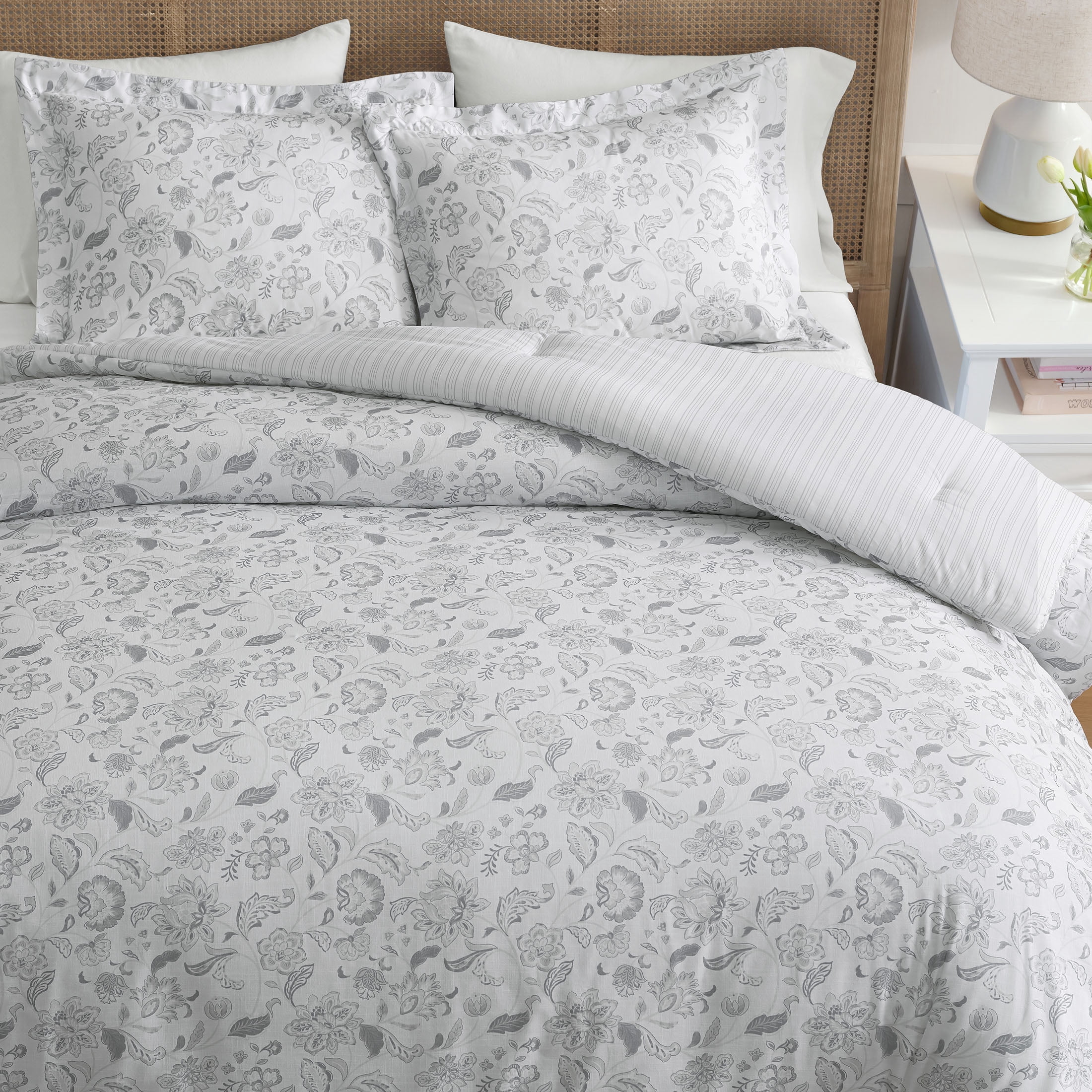 Martha Stewart Everyday Juliet Jacobean couette en coton Tres Grand