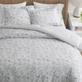 thumbnail image 3 of Martha Stewart Everyday 3-Piece Reversible Juliet Jacobean Cotton Comforter Set, Grey, Double/Queen, 3 of 8