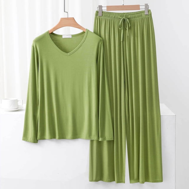 Weiqiqre Ensembles de Pyjama pour Femmes Pyjamas Rafraîchissants Ensembles Assortis d'Été Manches Courtes Ensemble de Détente Femmes