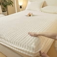 thumbnail image 1 of EGNMCR Bed Sheet Winter Velvet Bed Piece Padded Bed Cover Mattress Protector Thickened Coral Velvet Bed Cover Velvet Bedspread Rabbit Velvet Bedspread, 1 of 7