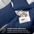 thumbnail image 3 of Bare Home Goose Down Alternative Comforter Set - 3 Piece Set - Queen, Dark Blue, 3 of 7