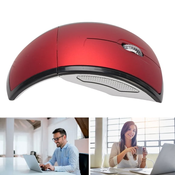 Upgraded Foldable Wireless Mouse, Portable Stable 2.4 GHz Ergonomic Folding Optical Mice with Receiver & Magnetic Power Off Switch for Computer Laptop PC