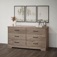 thumbnail image 2 of Prepac Rustic Ridge White 6-Drawer Dresser, 18.25"D x 53.25"W x 28.5"H, 2 of 7