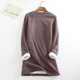 thumbnail image 3 of DPTALR Women's Large Loose Raglan Top Thickened And Velvet Lamb Wool Warm Underlay, 3 of 4