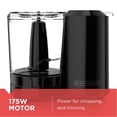 thumbnail image 2 of BLACK+DECKER One-Touch 3-Cup Electric ChopperManual, Black, HC300BC, 2 of 9