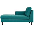 thumbnail image 4 of Modway Empress Left-Arm Upholstered Polyester Fabric Chaise in Teal Blue, 4 of 5