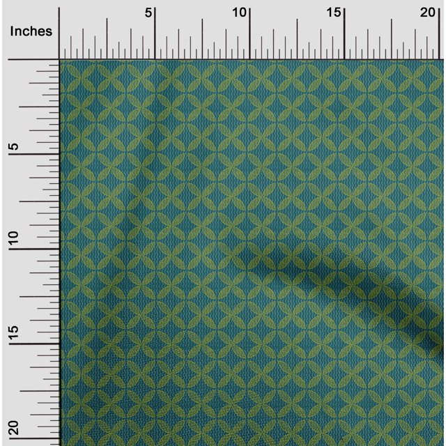 oneOone Cotton Flex Fabric Floral & Chevron Block Printed Craft Fabric BTY 40 Inch Wide