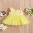thumbnail image 2 of MesaSe Bébé Filles Robe d'Été une Épaule Sans Manches Fleurs Broderie Dentelle Patchwork Tutu Sundress avec Arc, 2 of 8