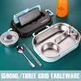 thumbnail image 4 of Fankiway thermal Insulation Bento 4 Grids with Soup Bowl Lunch Box Tableware Set Portable Lunch Box Student Lunch Box Lunch Box for Kids and Adults Bento Box Containers, 4 of 6