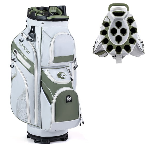 Gymax Golf Cart Bag Molded Lock Top Golf Bag w/14-Way Full Length Dividers 11 Pockets