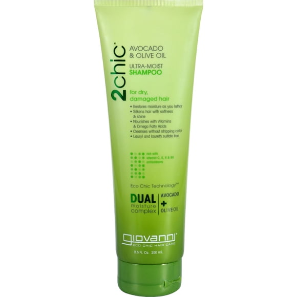 Giovanni Hair Care Products 1179381 2Chic Avocado & Olive Oil Shampoo, 8.5 oz