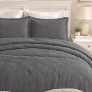Swift Home Waffle Square Prewashed Duvet Cover Set
