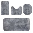 thumbnail image 2 of Dvkptbk Mixed Colors Bath Mats 4 Set Bathroom Rugs For 4 Pcs Toilet Mats Universal Soft Comfortable Water Absorption Non-Slip Thick Machine Washable Easy Dry Dark Color, 2 of 7