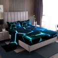 thumbnail image 1 of Erosebridal Gradient Geometric Sheet Set Full, Honeycomb Bedding Sets Full Size, Abstract Ombre Decor,, 1 of 7