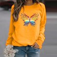 thumbnail image 2 of Winter Womens Casual Tops Ladies Butterfly Print Sweatshirt Blouse Tee Sweater, 2 of 3