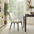 thumbnail image 4 of Modway Viscount 19" Solid Rubberwood and Fabric Dining Chair, Beige, 4 of 4