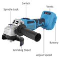 thumbnail image 4 of Meuleuse d'Angle Sans Fil à Haute Puissance, Trousse d'Outils de Coupure, Machine de Meulage Électrique Sans Balais, 6 Vitesses Variables, 100 mm, Compatible avec Batterie Makita 18 V, 4 of 9