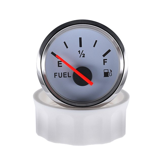 Stainless Steel Marine Fuel Level Gauge Sensor Fit Boat Car Fuel Level Gauge Meter 0-190 Ohm With Red Backlight