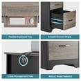 thumbnail image 3 of Bestier 59" Computer Desk with 4 Drawers, Office Executive Desk with File Drawer, Keyboard Tray for Home Office, Grey, 3 of 9