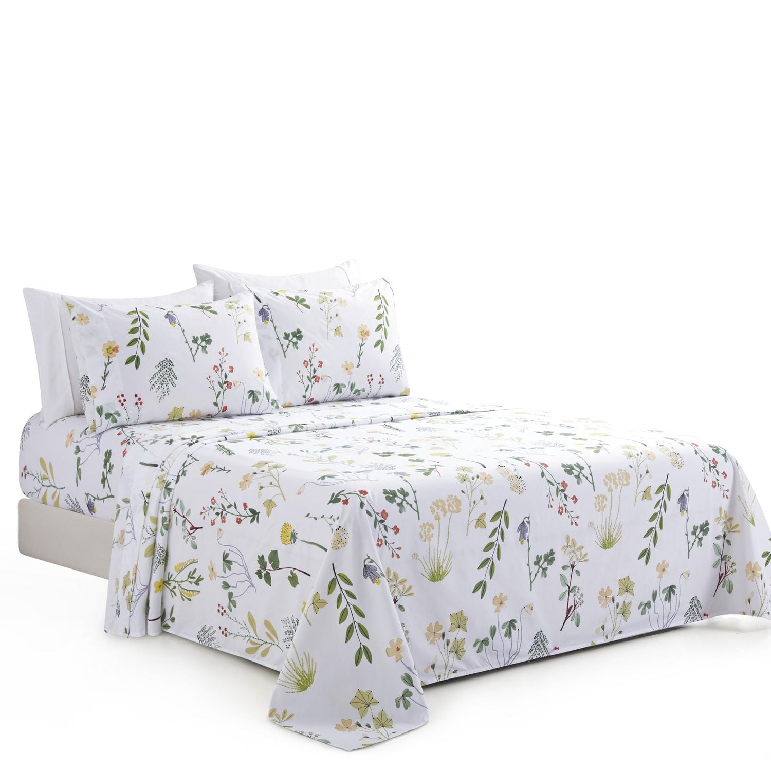 Literie Marina Décoration ultra douce et soyeuse, imprimée, en rayonne de bambou, toutes saisons, avec taies d'oreiller