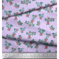 thumbnail image 2 of Soimoi Poly Georgette Tissu Feuilles & Rose Imprimé Floral 1 Yard 42 Inch Wide, 2 of 3