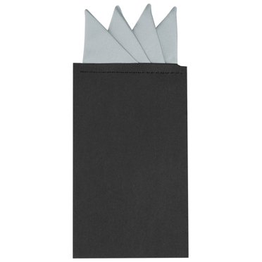 INSPIRE CHIC Men's Halloween Pocket Squares Pre Folded Triangles On Card Suit Handkerchief Silver One Size