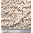 thumbnail image 1 of Soimoi White polyester Crepe Fabric Tools Hardware Print Sewing Fabric Yard 52 Inch Wide, 1 of 5